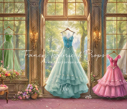 Dress of Royal Wishes- Pink Floor - With Sweep Option