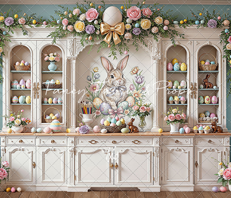 Easter Cupboard - Wood Floor - With Sweep Option