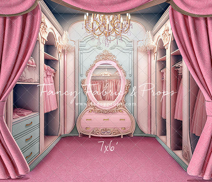 Elegant Armoire - Pink Floor Option - With Sweep Option