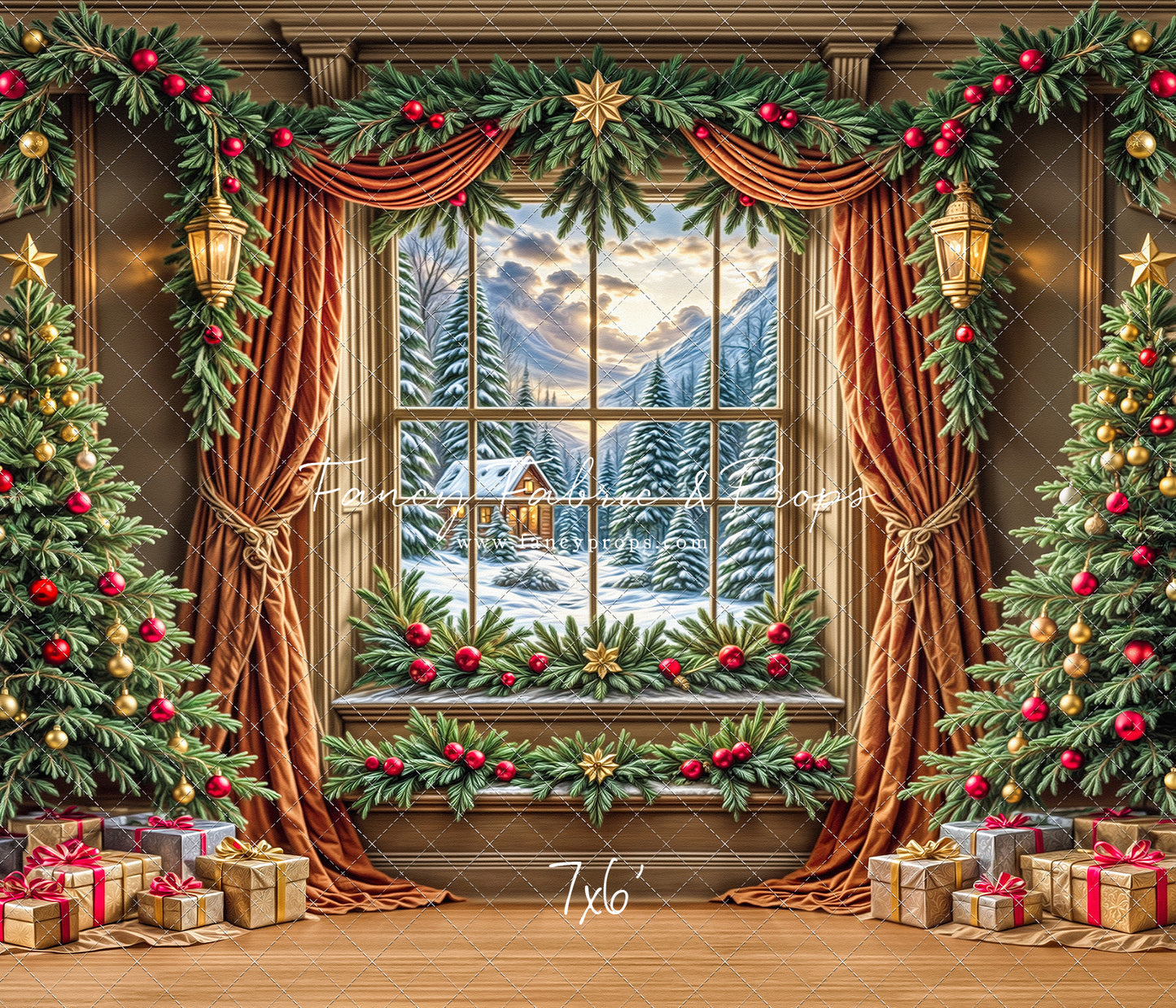 Frosted Pines & Presents - with Sweep Option