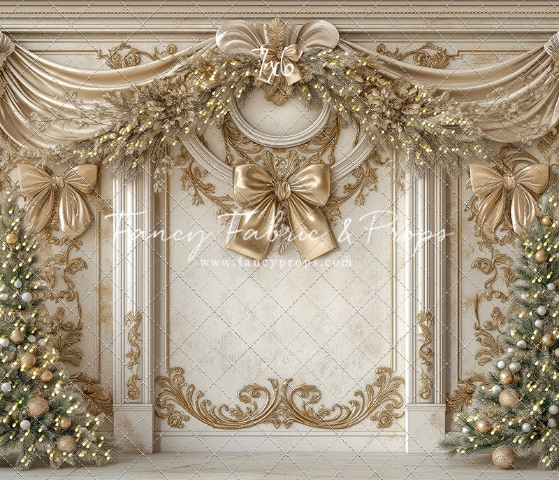 Fancy Gold Bow Wall - with Sweep Option