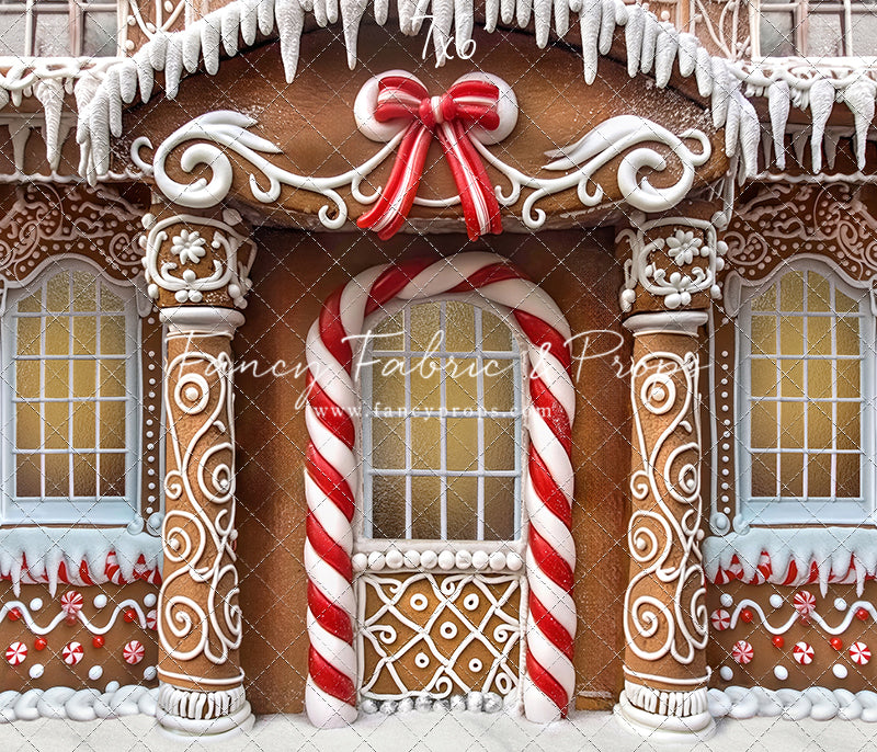 Fancy Peppermint Gingerbread House - With Sweep Option
