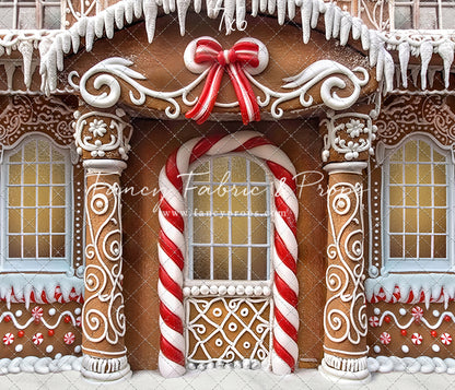 Fancy Peppermint Gingerbread House - With Sweep Option