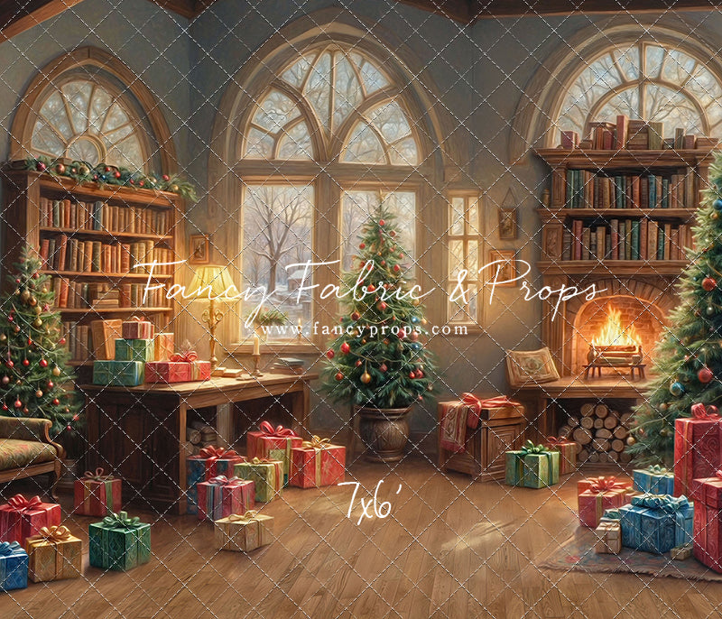 Festive Fireside Study - with Sweep Option