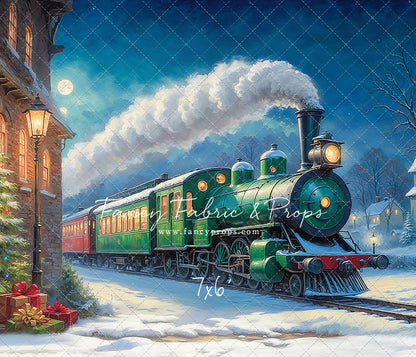 Festive Locomotive - Train on Right Option - With Sweep Option