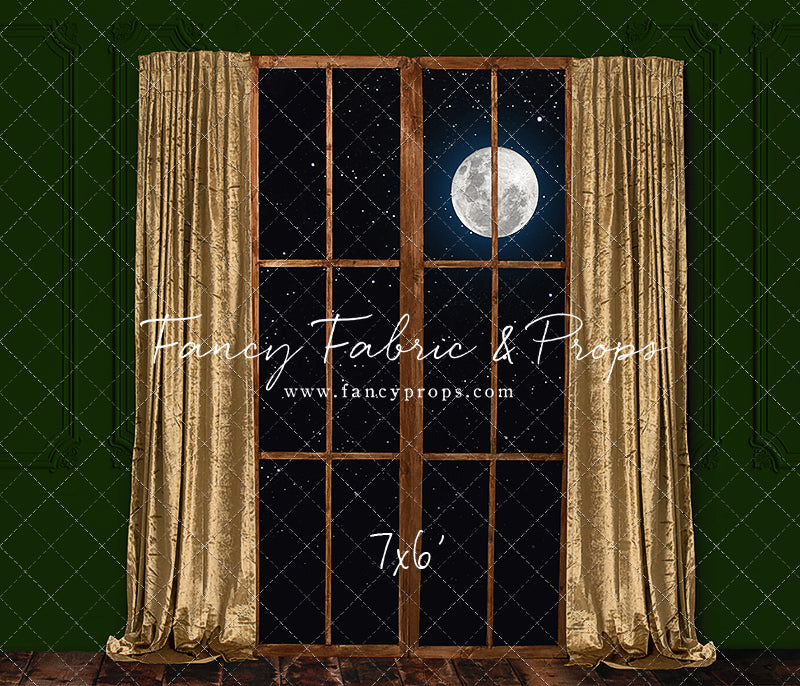 Gold & Green Wood Window