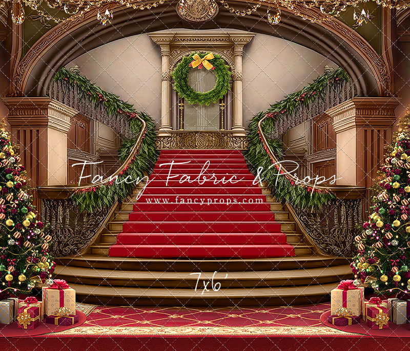 Grand Holiday Staircase - Red Carpet - with Sweep Option