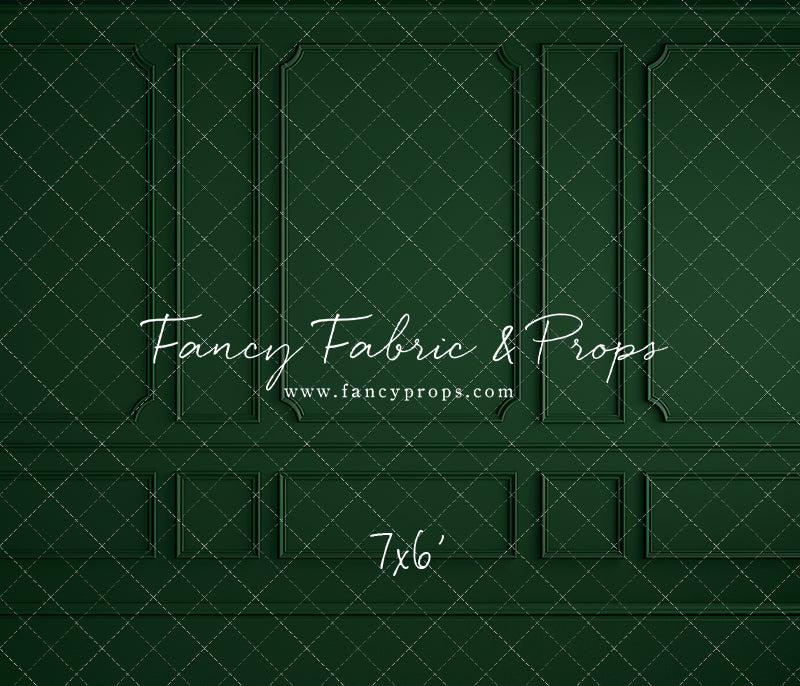 Holly Jolly Green Wainscoting Wall