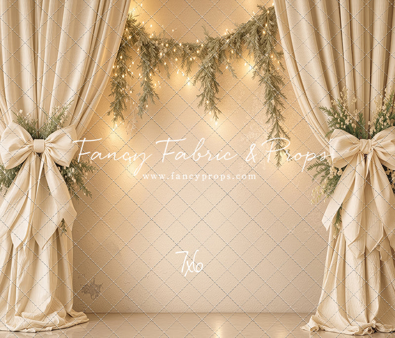 Ivory Christmas Curtain Call - With Sweep Option