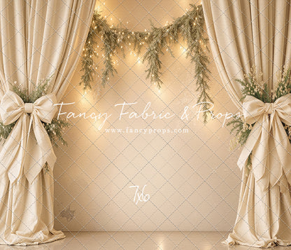 Ivory Christmas Curtain Call - With Sweep Option