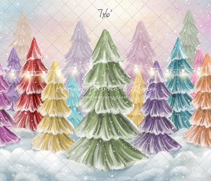 Magical Winter Rainbow Trees