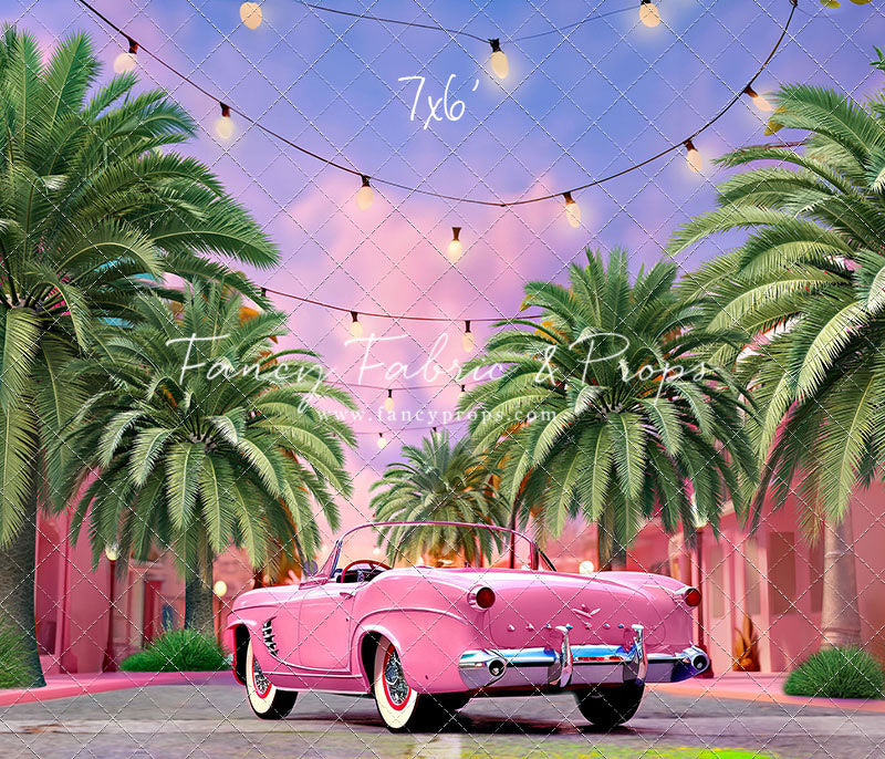 Malibu Shopping Center - Pink Car - With Sweep Option