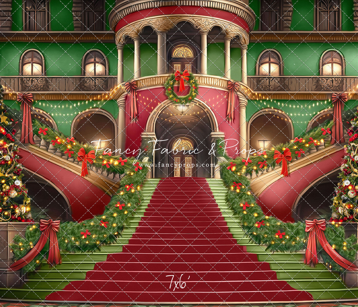 Merry Mansion- Green Rug - with Sweep Option