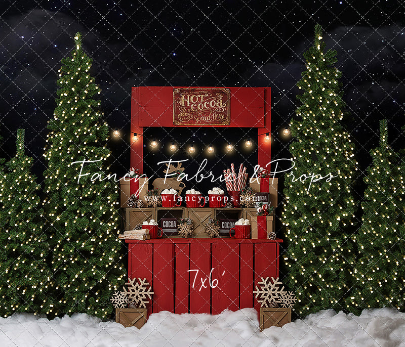 Nighttime Cocoa Stand - with Lights