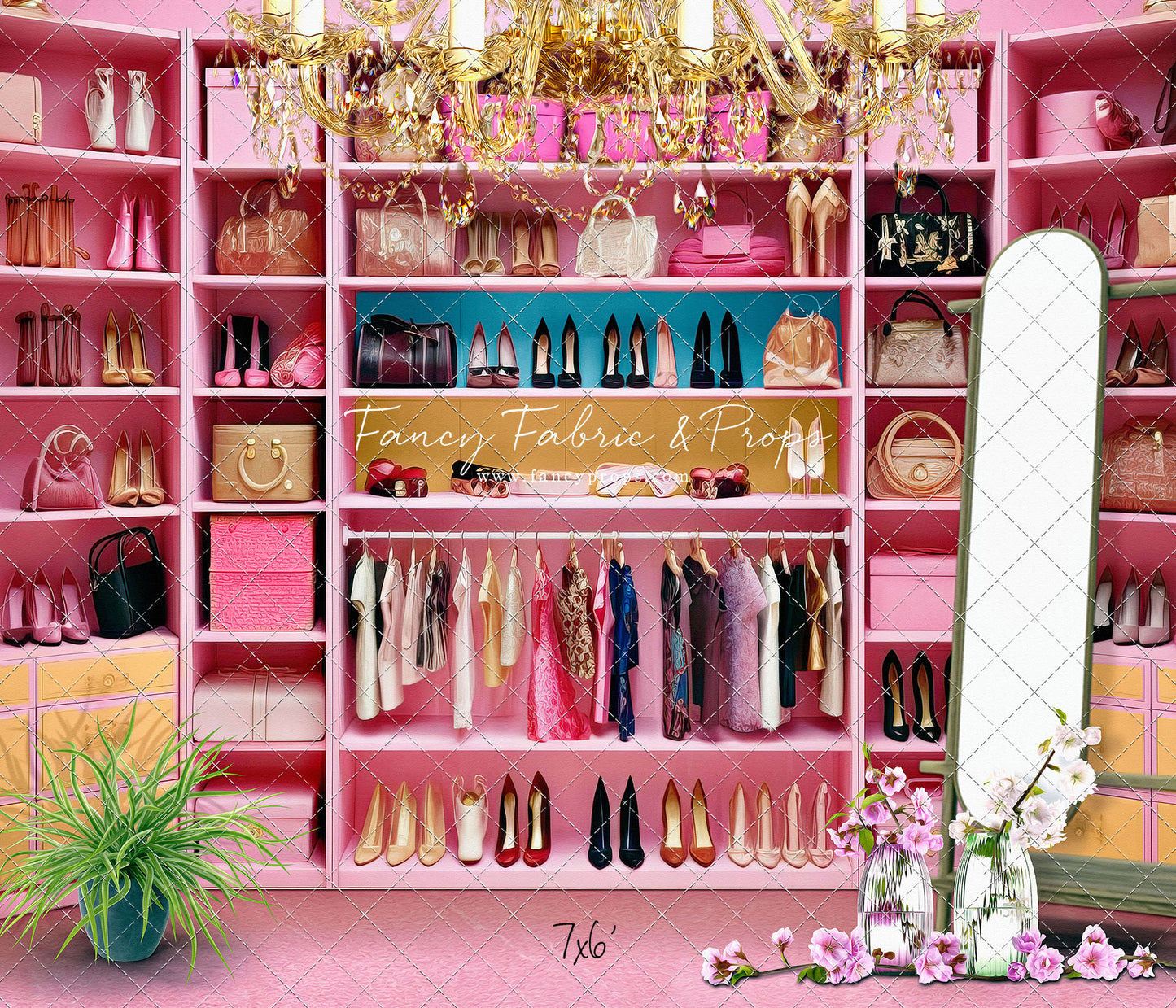 Nikki's Closet - Pink Carpet Option - With Sweep Option