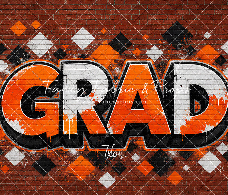 Orange & Black Grad - With Sweep Option