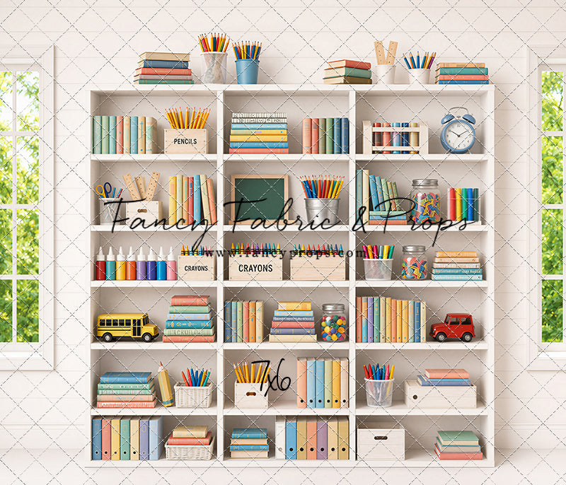 Pastel Classroom Bookshelf - With Sweep Option