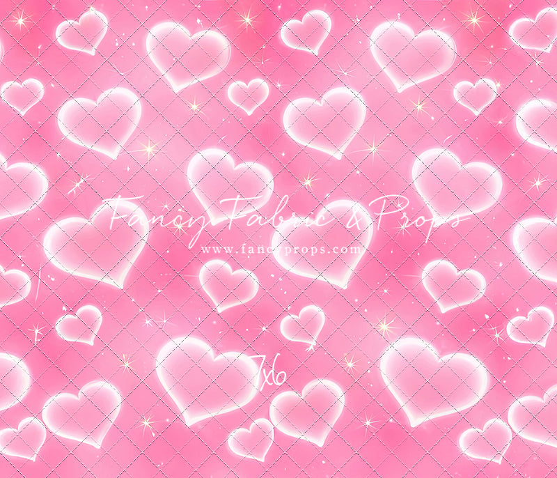 Pink Puffy Hearts - With Sweep Option