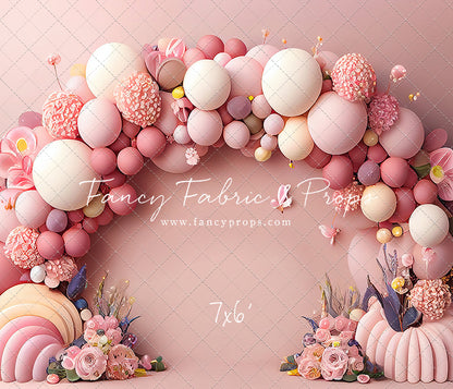 Pink Pumpkin Cascade - Balloon Arch