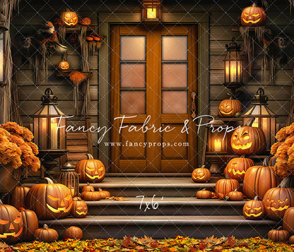 Pumpkin Porch -  Rust Door - With Sweep Option