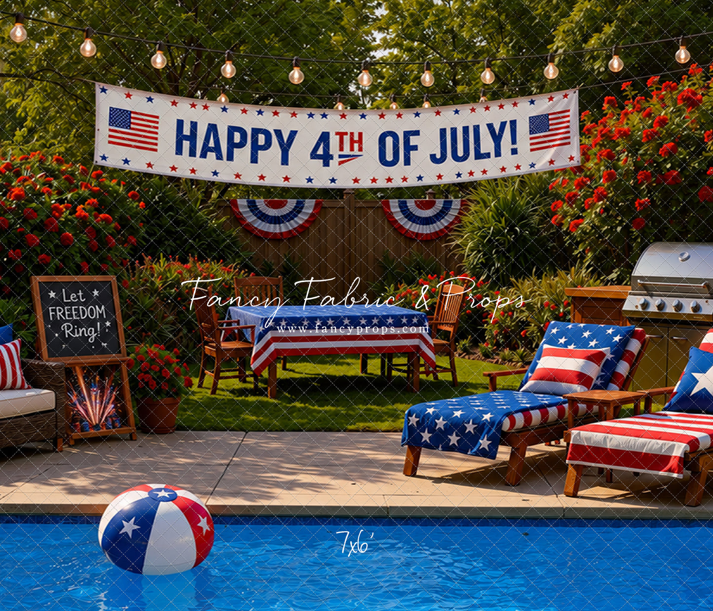 Red, White & Poolside Nights - With Sweep Option