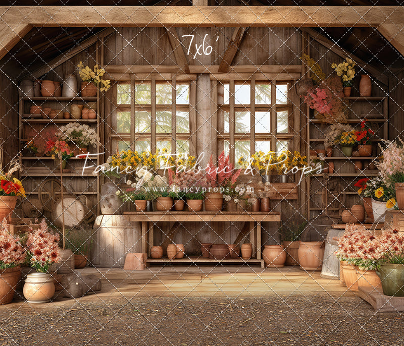 Rustic Greenhouse Blooms - With Sweep Option