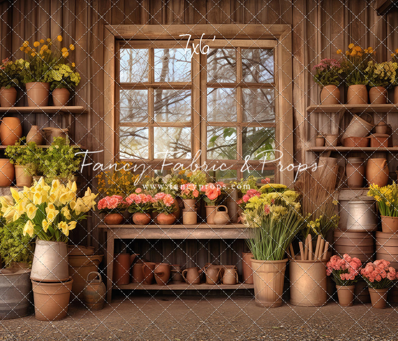 Rustic Greenhouse Garden View - With Sweep Option