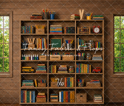 Rustic Schoolhouse Bookshelf - With Sweep Option
