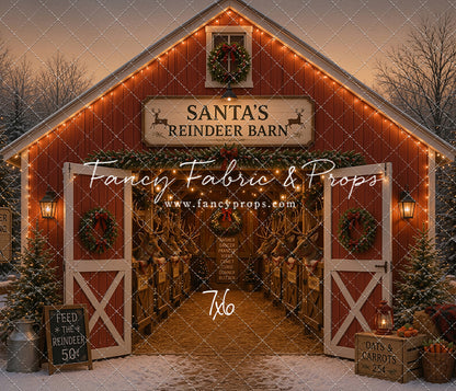 Santa's Nighttime Reindeer Barn - with Sweep Option