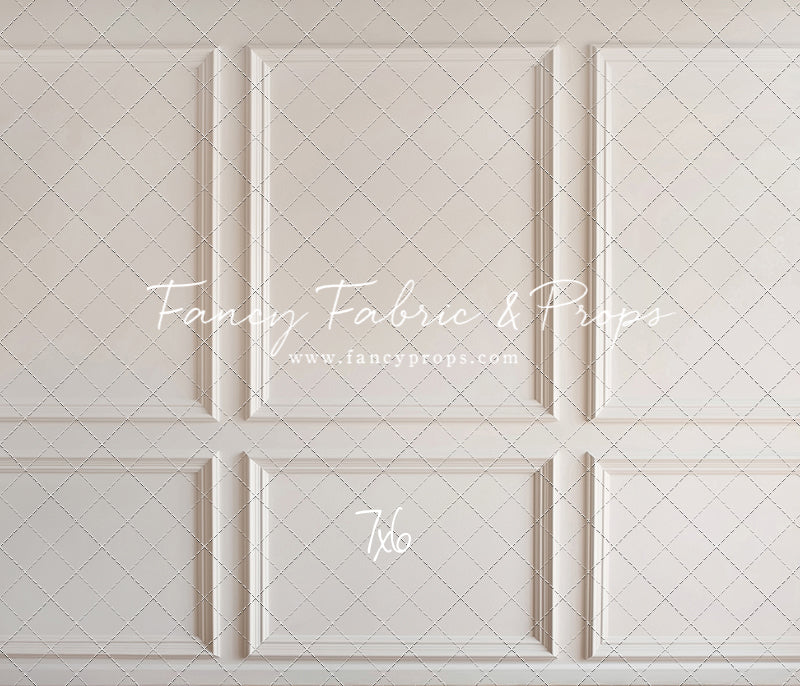 Simple Ivory Panel Wall - With Winter's Grace Floor Sweep Option