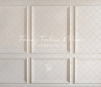 Simple Ivory Panel Wall - With Winter's Grace Floor Sweep Option