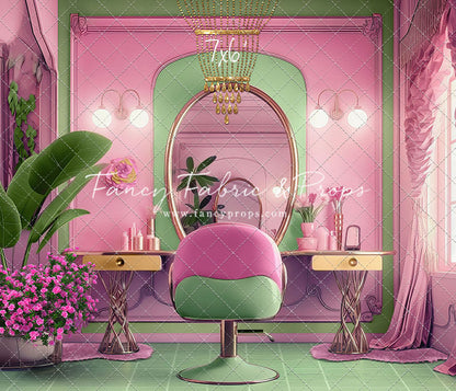 Stacie's Salon - Green - With Sweep Option