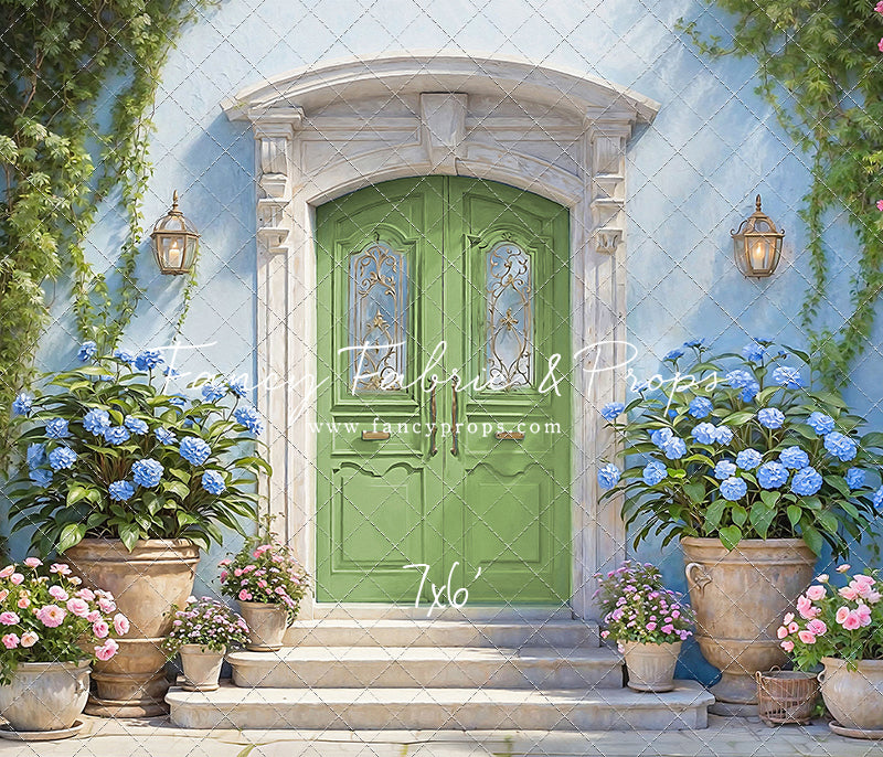 Summertime Patio - Green Door - With Sweep Option