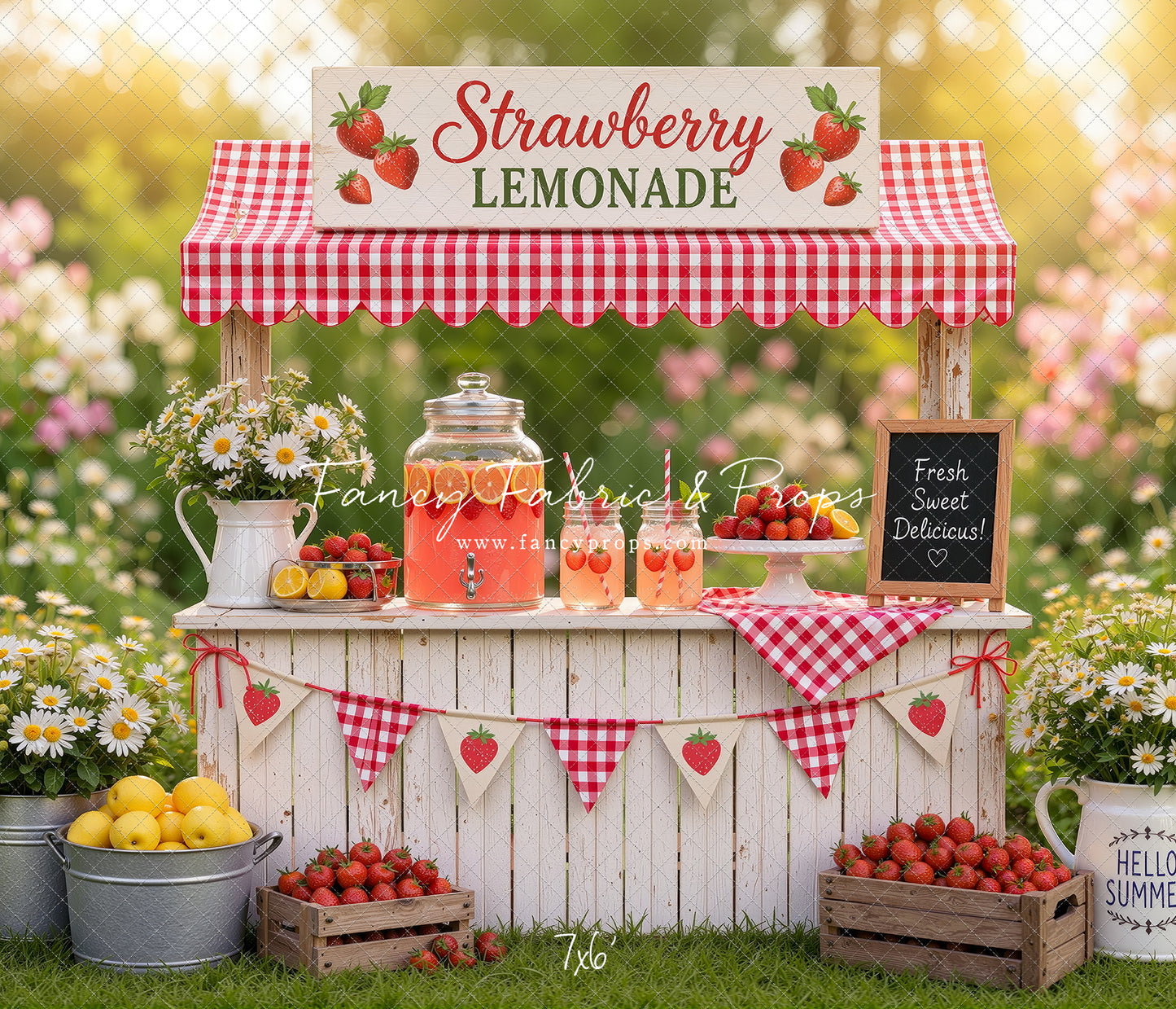 Sweet Strawberry Sips - With Sweep Option