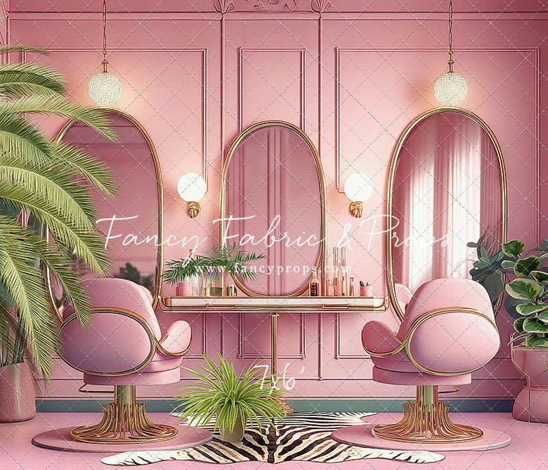 Teresa's Vanity - Pink Floor Option - With Sweep Option