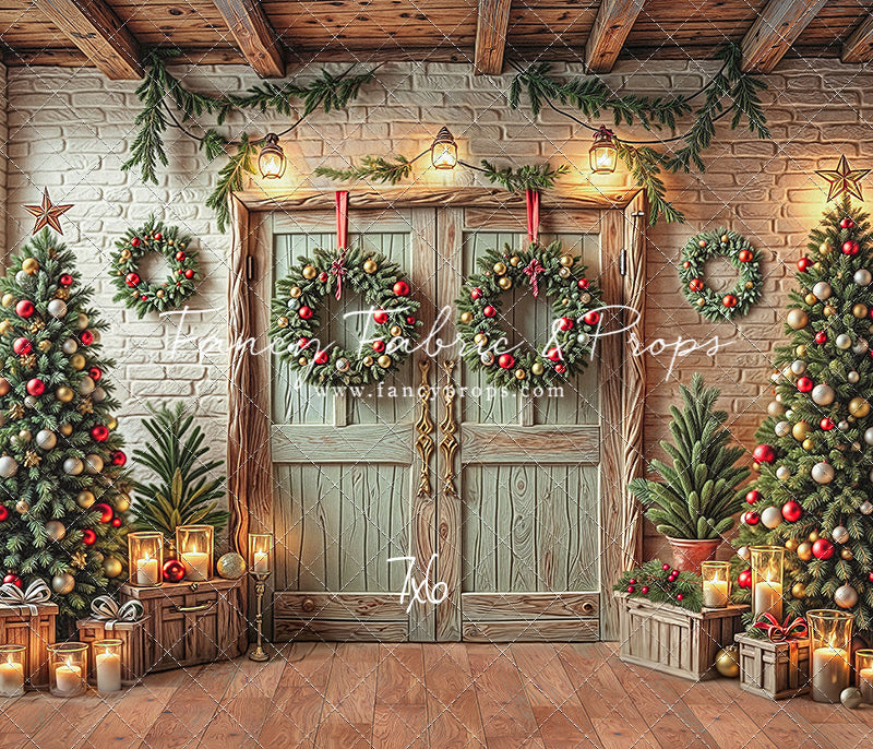 The Christmas Cabin Porch - with Sweep Option