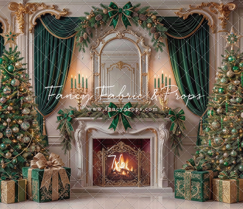 The Emerald Christmas Hearth  - with Sweep Option