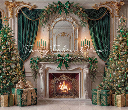 The Emerald Christmas Hearth  - with Sweep Option