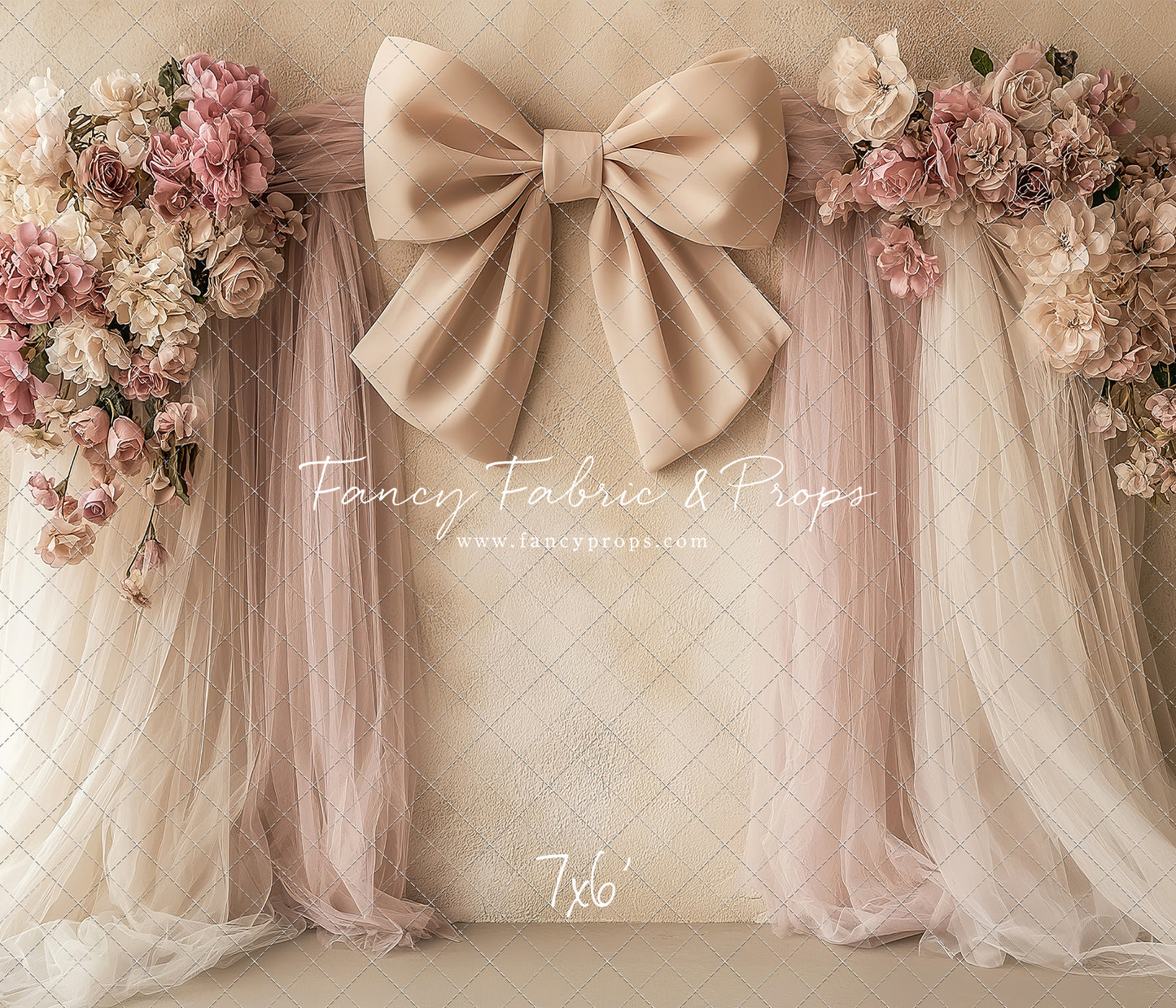 Velvet Blossom Bow Arch - With Sweep Option