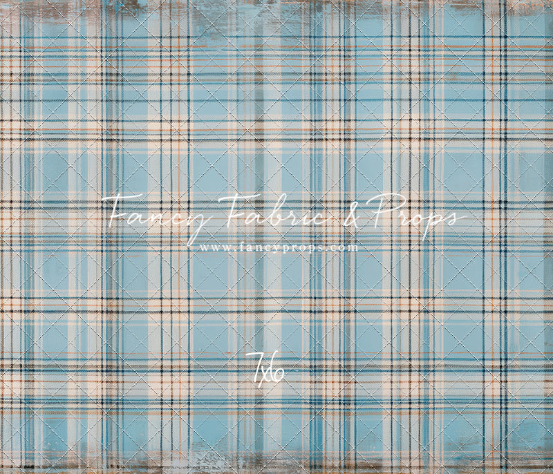 Winter Sky Gingham - With Sweep Option