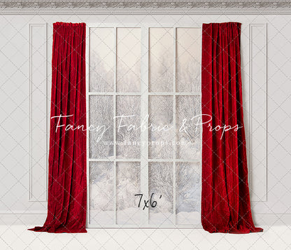 Winter Window Red