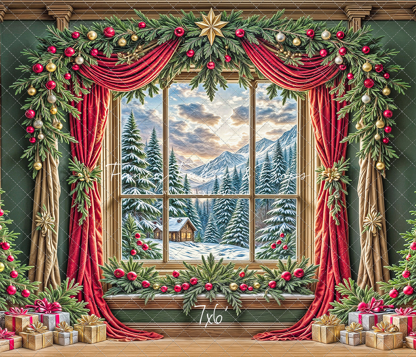 Yuletide Bloom View - with Sweep Option