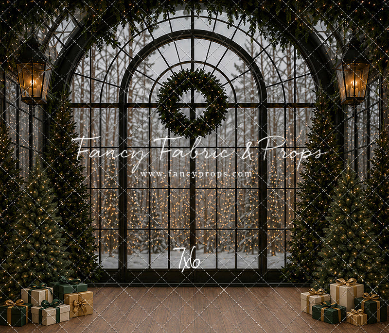 Moody Holiday Window View - with Sweep Option
