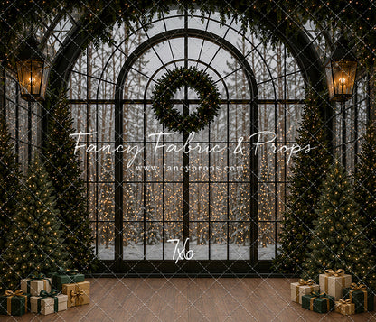 Moody Holiday Window View - with Sweep Option