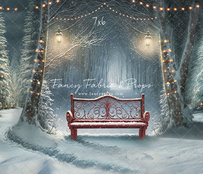 Snowy Bench - Red - with Sweep Option