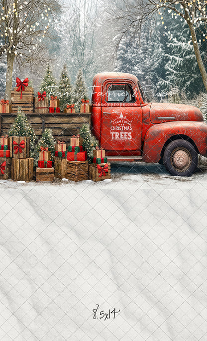 Country Christmas Tree Farm Truck - with Sweep Option