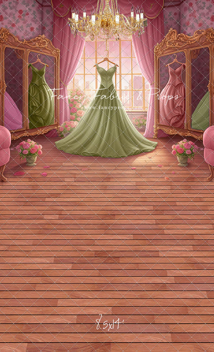 Dress Like A Princess - Green Dress - With Sweep Option