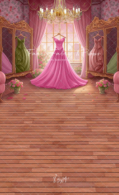 Dress Like A Princess - Pink Dress/Pink Curtains - With Sweep Option