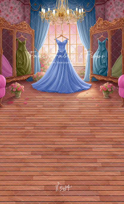 Dress Like A Princess - Dark Blue Dress - With Sweep Option