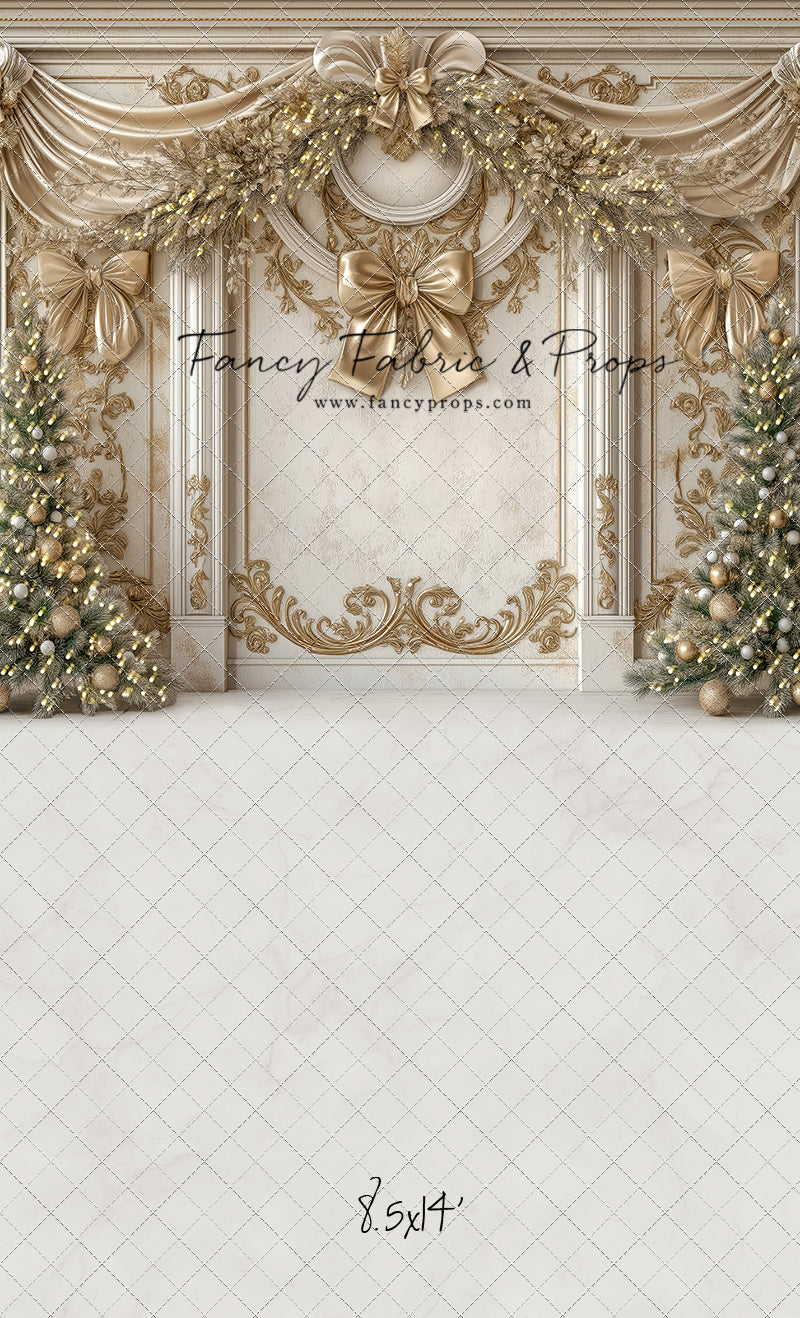 Fancy Gold Bow Wall - with Sweep Option